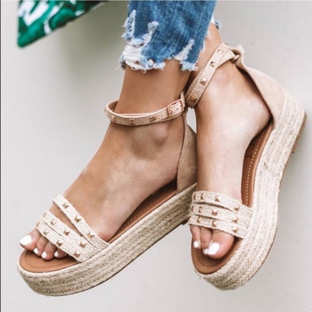 Ccocci Faux Leather Platform Stuf Espadrilles